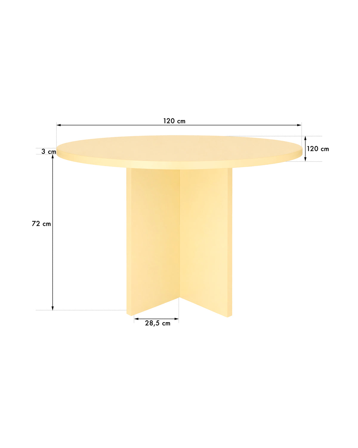 Mesa redonda comedor Matilda Butter 120