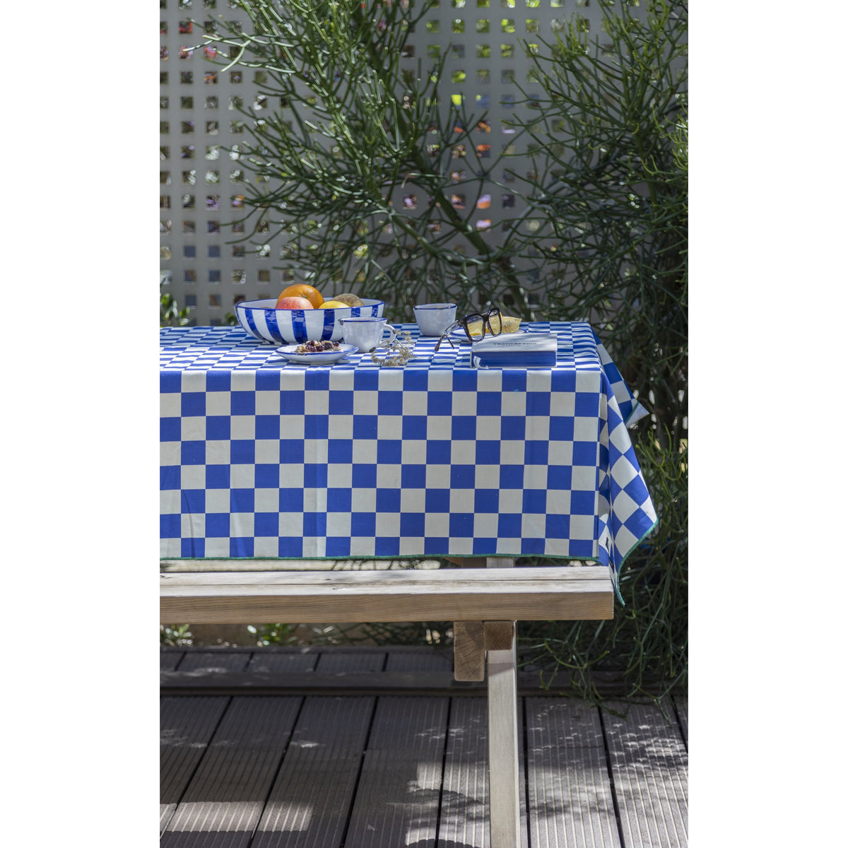 Mantel 140x140 Marshall (Blue Squares)