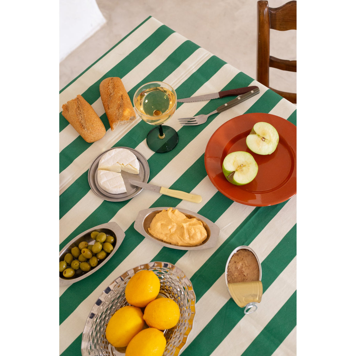 Mantel 140x200 Marshall (Green Lines)